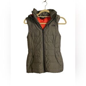 The North Face Vest Grey in Color with Coral Interior Lining SZ XS